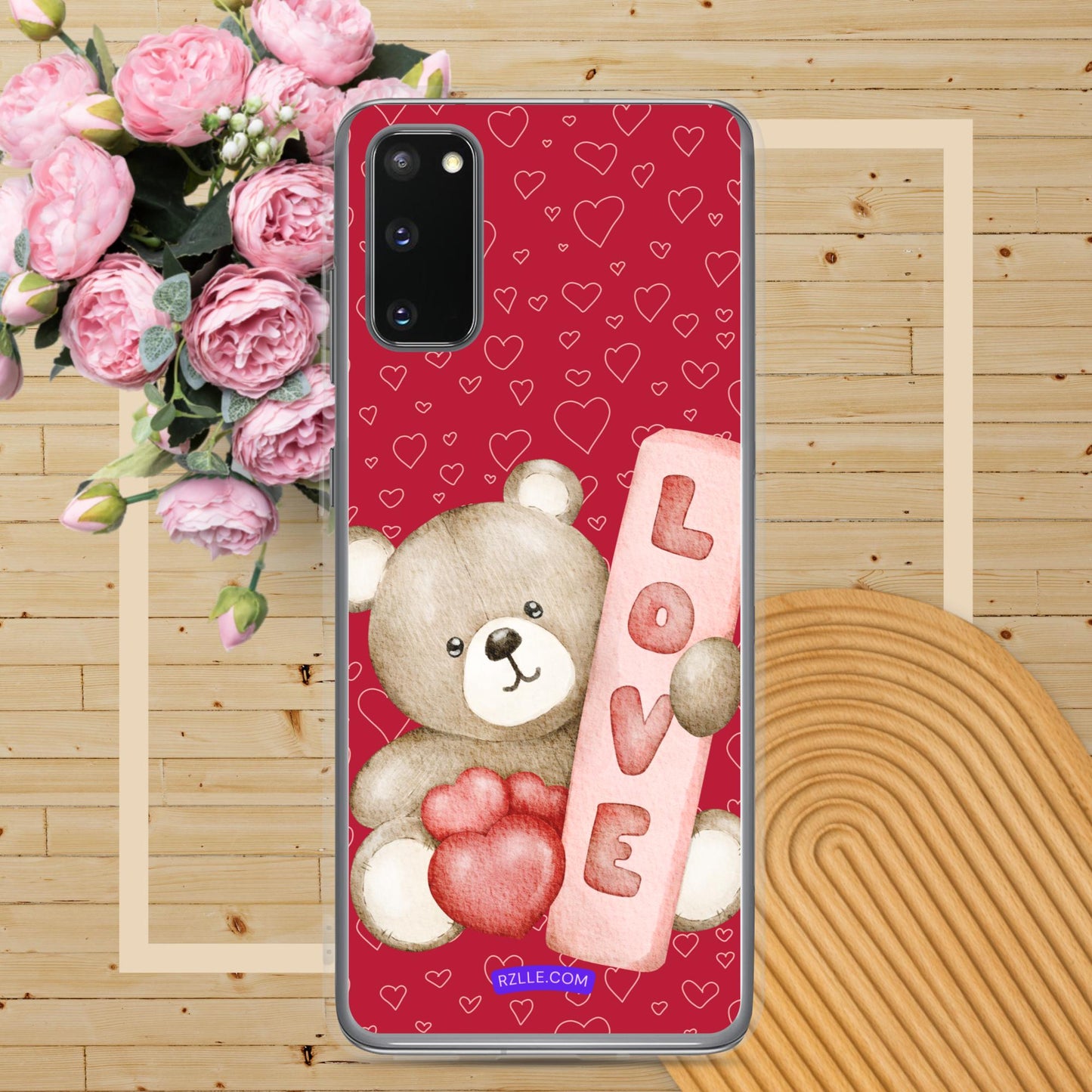 Bear Love & Hearts Samsung® Galaxy Clear Phone Case