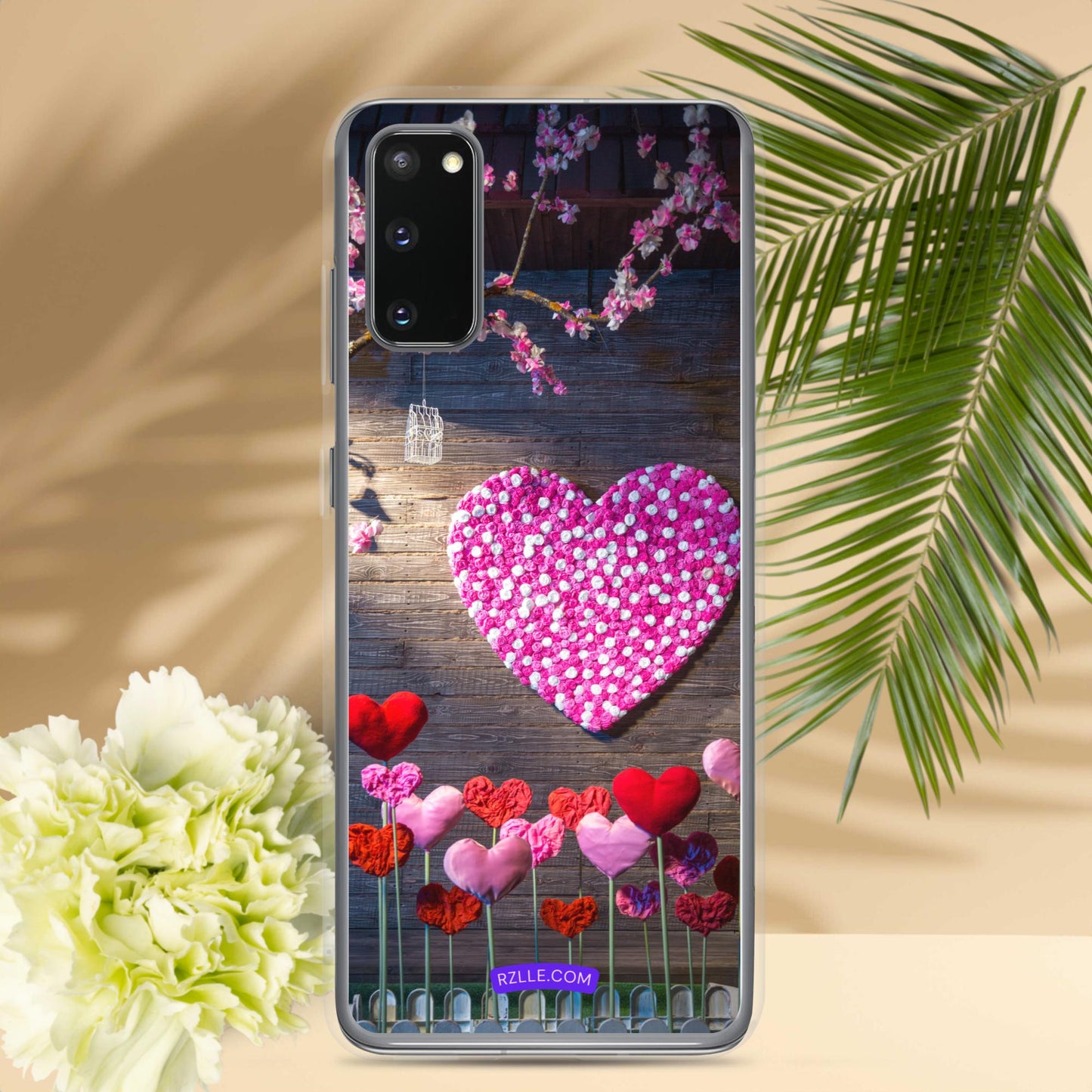 Red & Pink Hearts Samsung® Galaxy Clear Phone Case