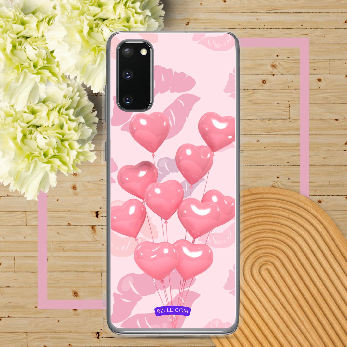 Pink Balloon Hearts Samsung® Galaxy Clear Phone Case