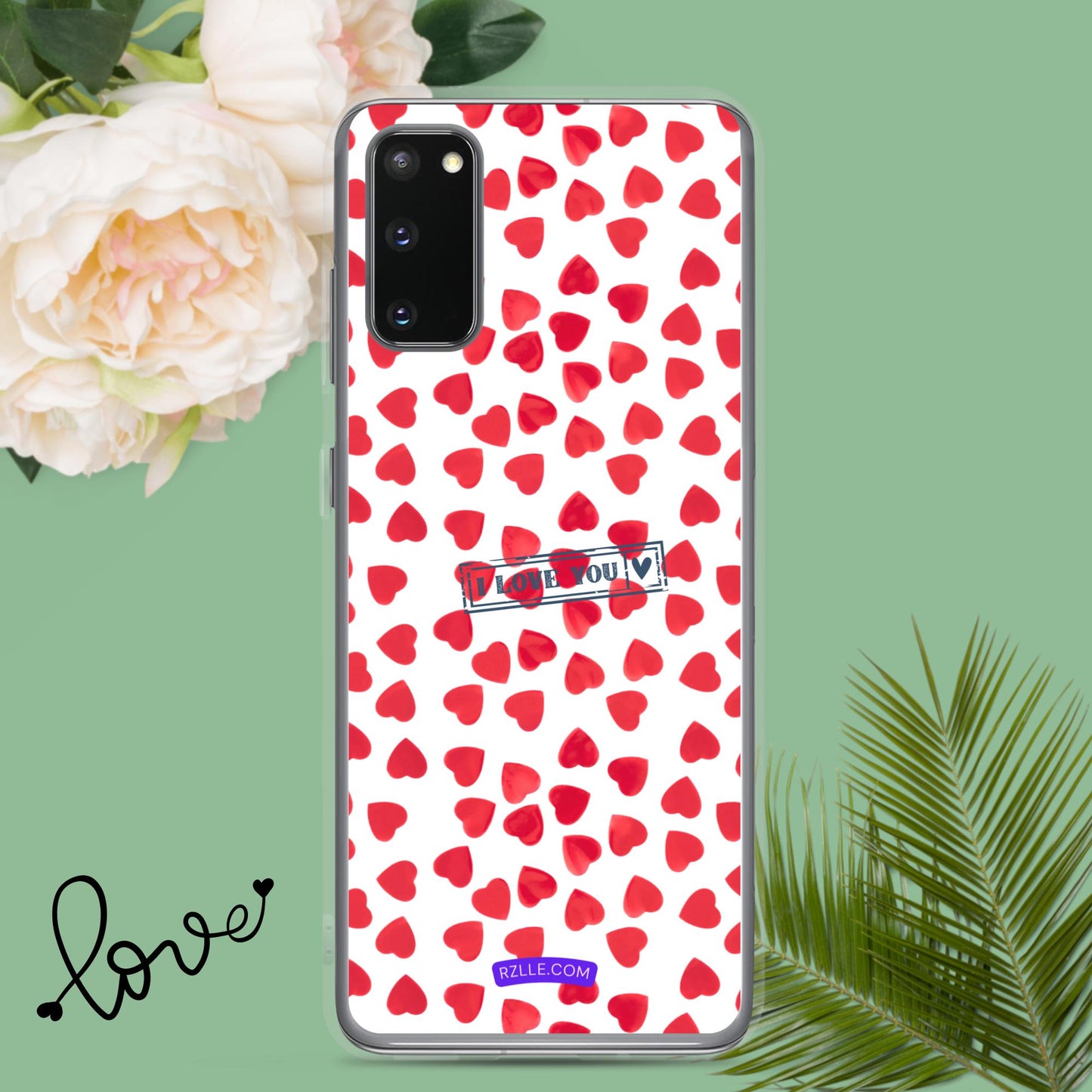 Little Red Hearts Samsung® Galaxy Clear Phone Case