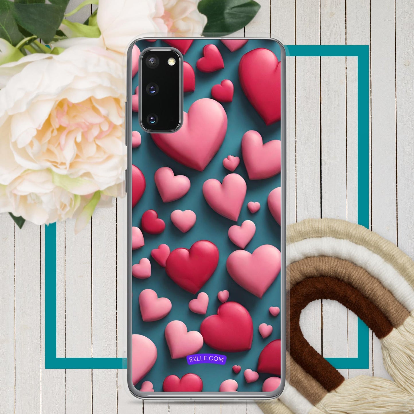 Clay Hearts Samsung® Galaxy Clear Phone Case