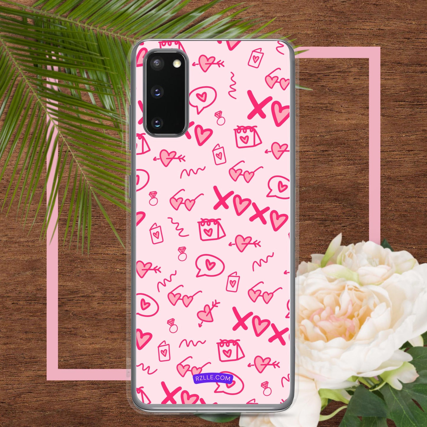 Hearts Doodle Samsung® Galaxy Clear Phone Case