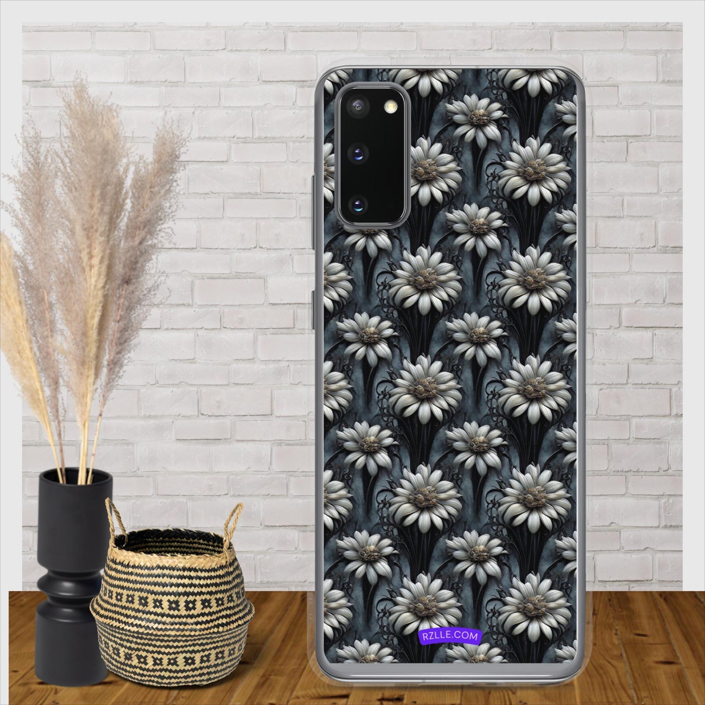 Gothic Flowers Pattern Clear Case for Samsung®