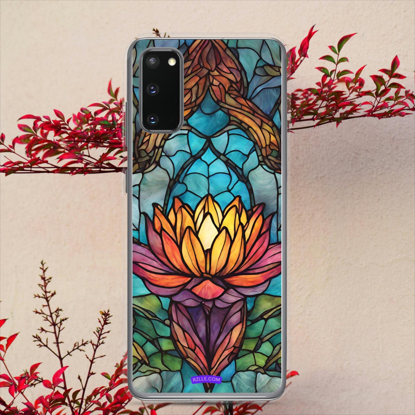 Stained Glass Lotus Flower Clear Case for Samsung®