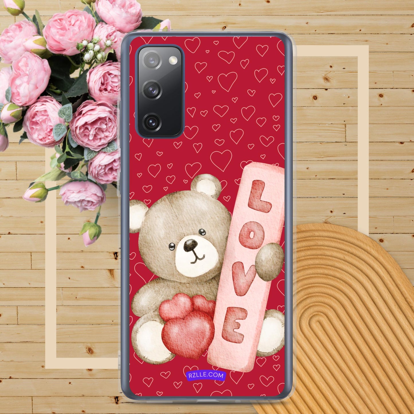 Bear Love & Hearts Samsung® Galaxy Clear Phone Case