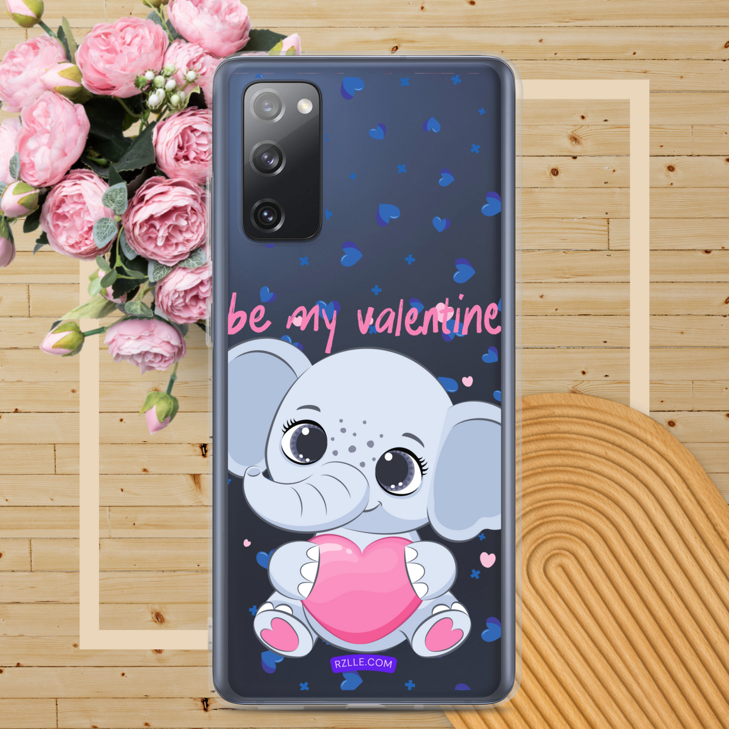 Cute Elephant Be My Valentine Samsung® Galaxy Clear Phone Case