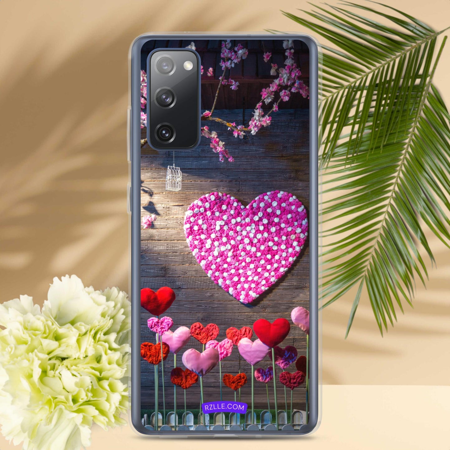 Red & Pink Hearts Samsung® Galaxy Clear Phone Case