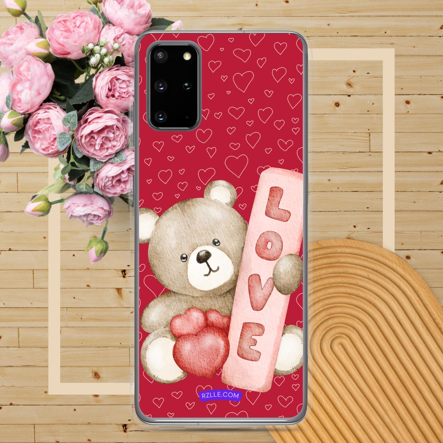 Bear Love & Hearts Samsung® Galaxy Clear Phone Case