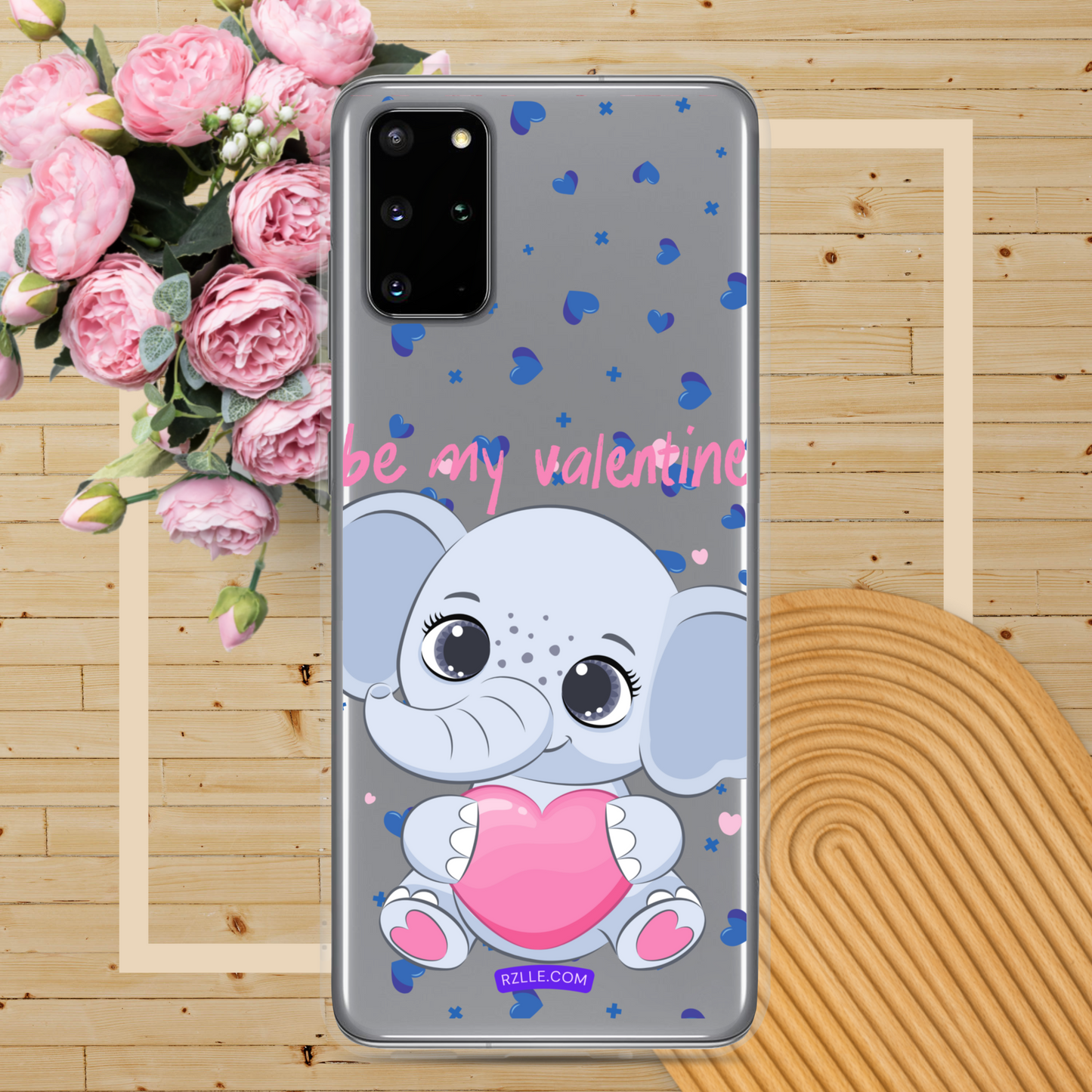 Cute Elephant Be My Valentine Samsung® Galaxy Clear Phone Case