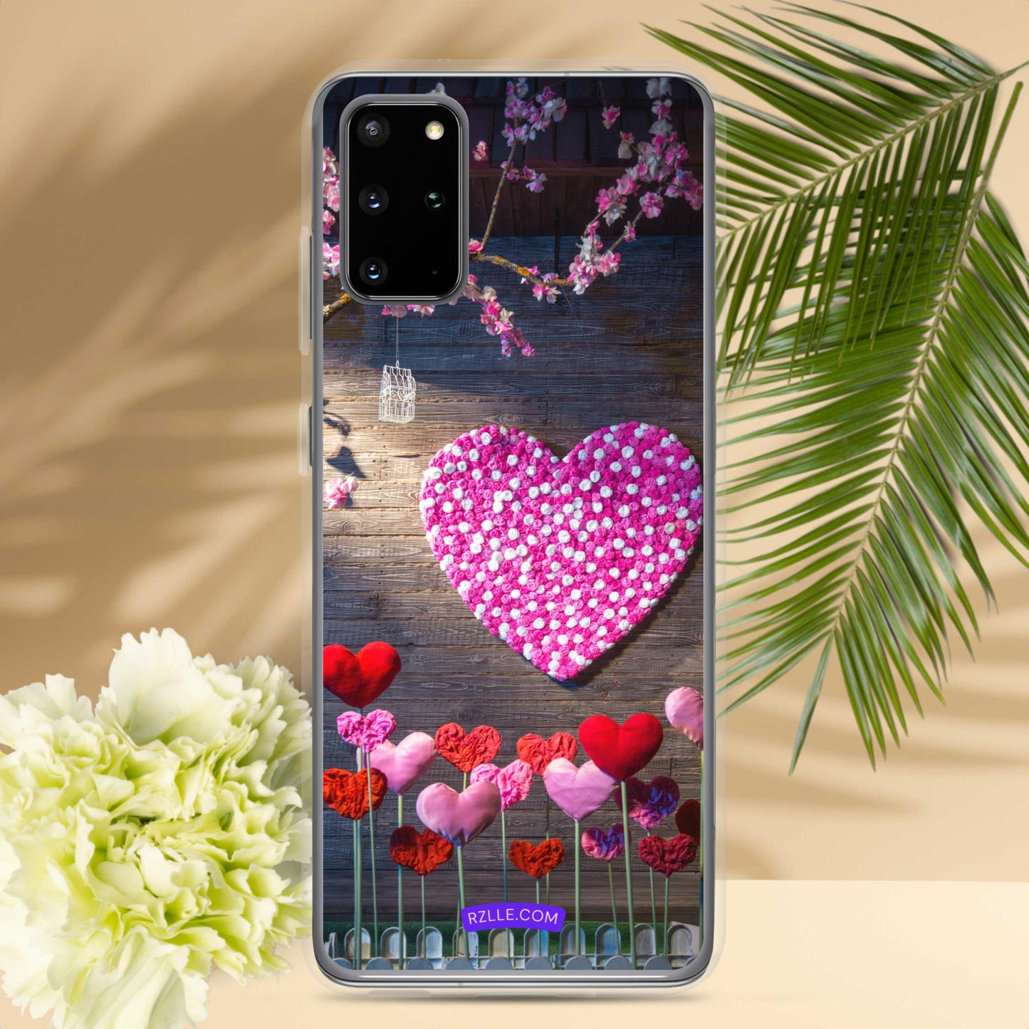 Red & Pink Hearts Samsung® Galaxy Clear Phone Case