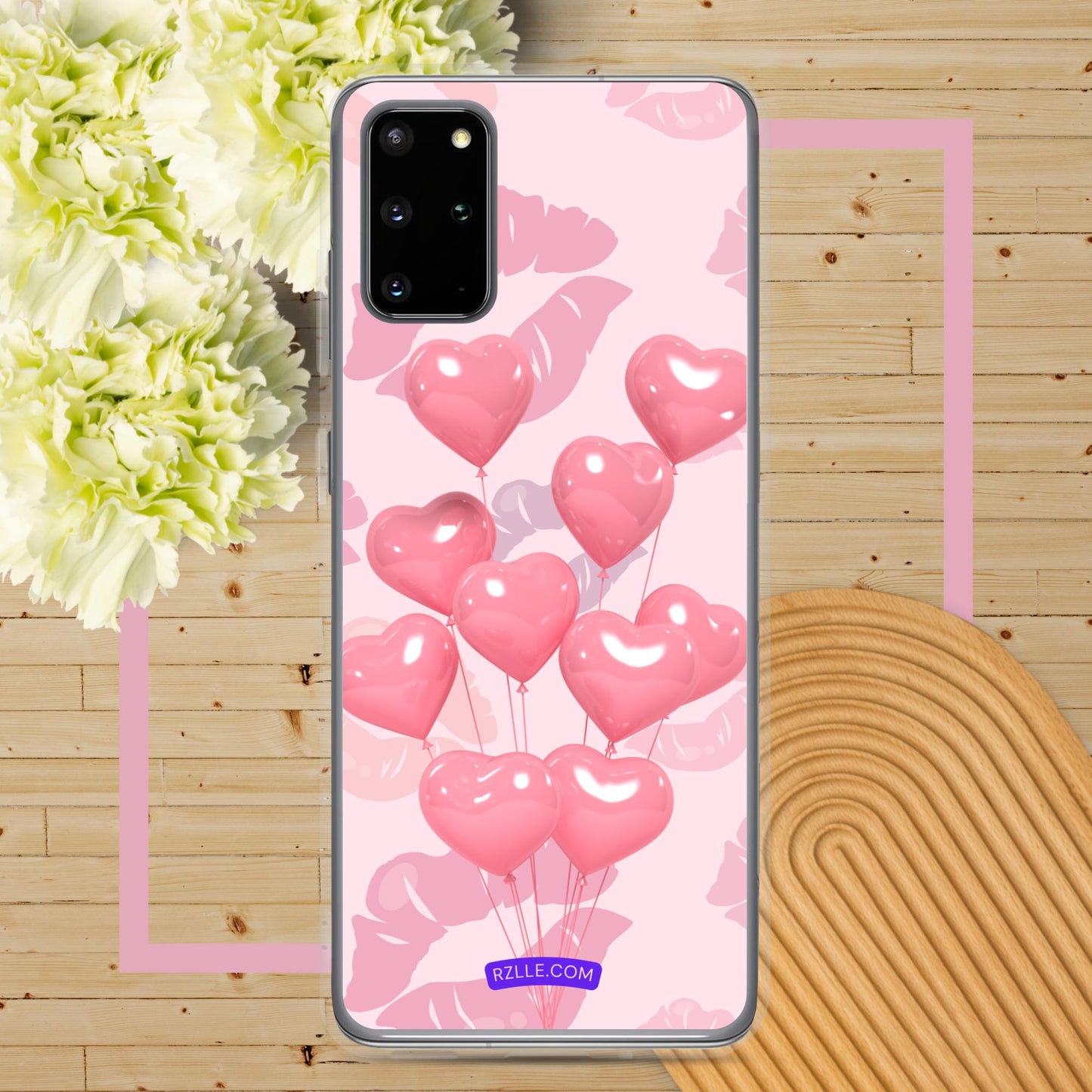 Pink Balloon Hearts Samsung® Galaxy Clear Phone Case