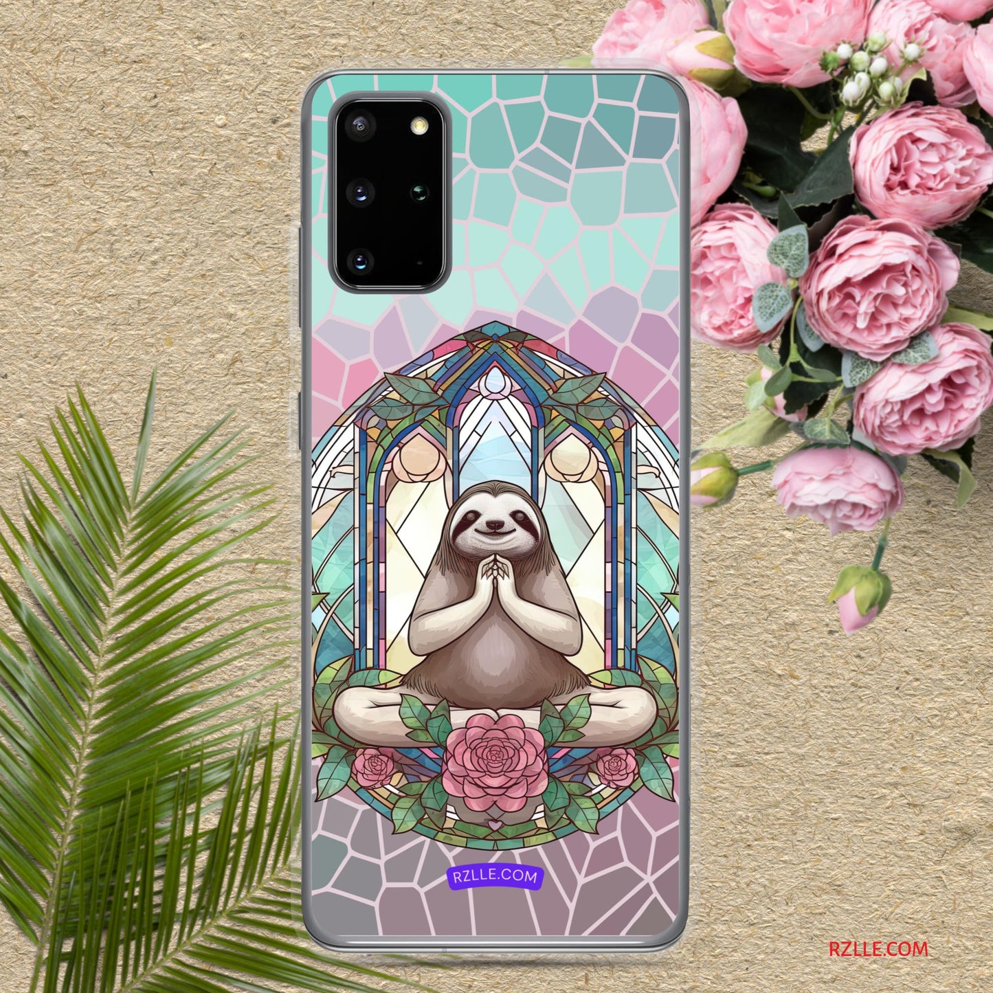 Sloth Stained Glass Samsung® Galaxy Clear Phone Case