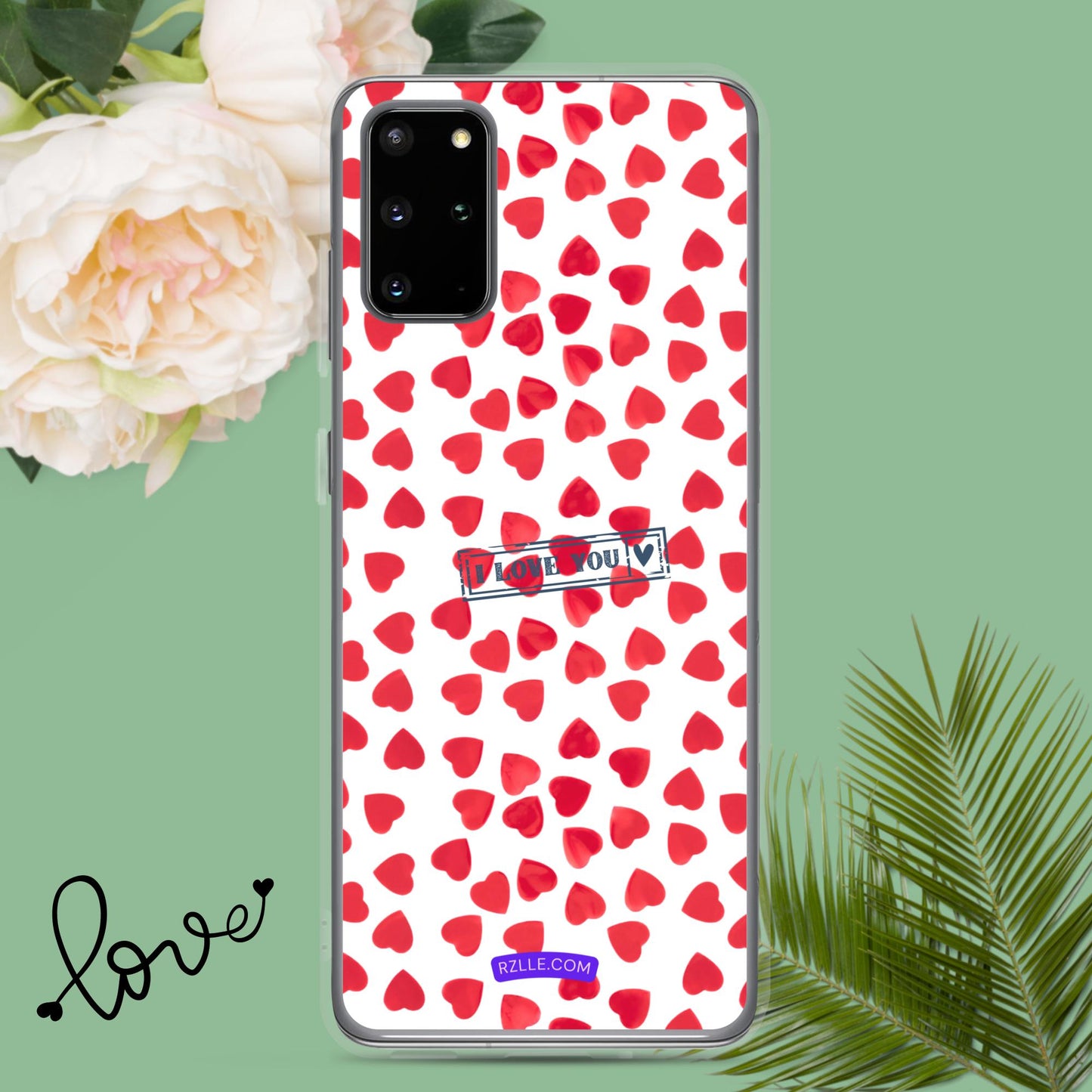 Little Red Hearts Samsung® Galaxy Clear Phone Case