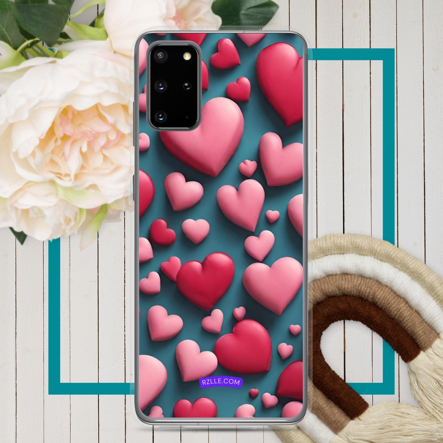 Clay Hearts Samsung® Galaxy Clear Phone Case