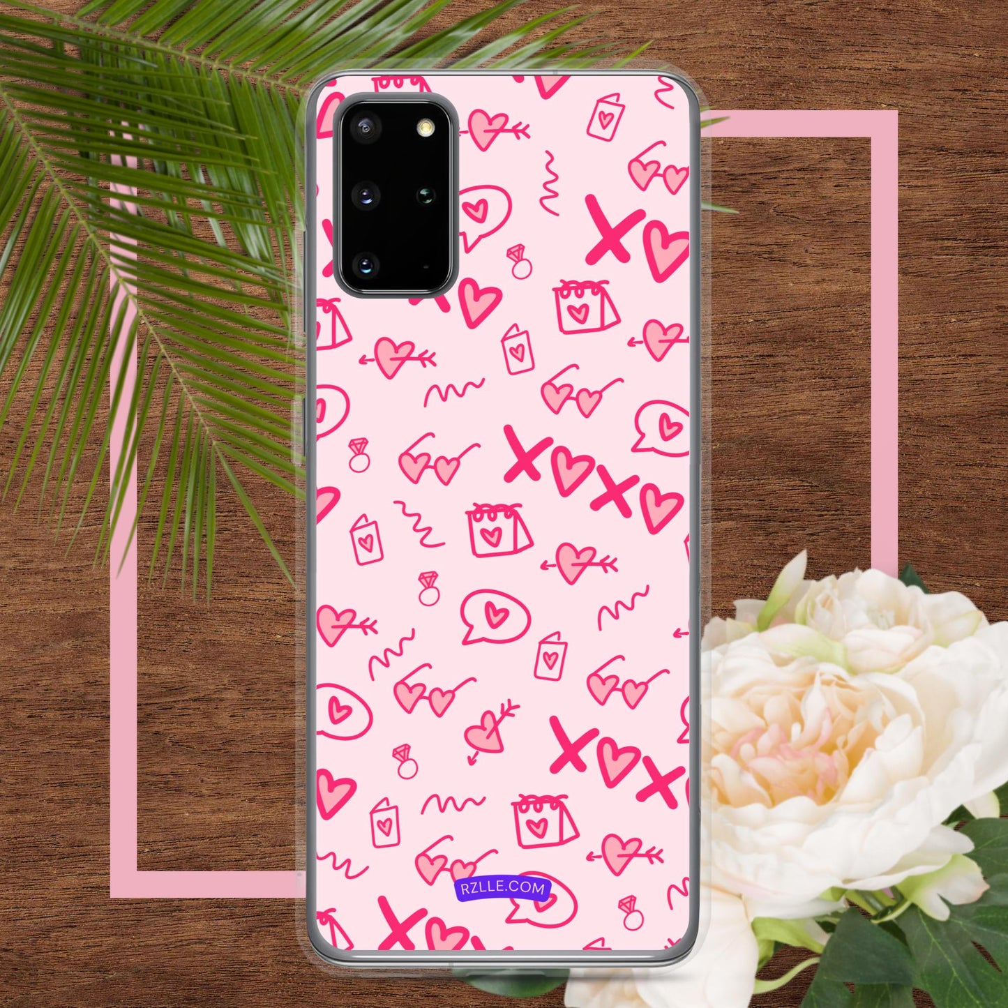 Hearts Doodle Samsung® Galaxy Clear Phone Case