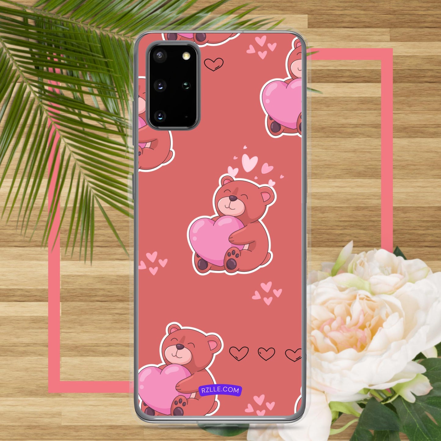 Bear Hug Heart Samsung® Galaxy Clear Phone Case