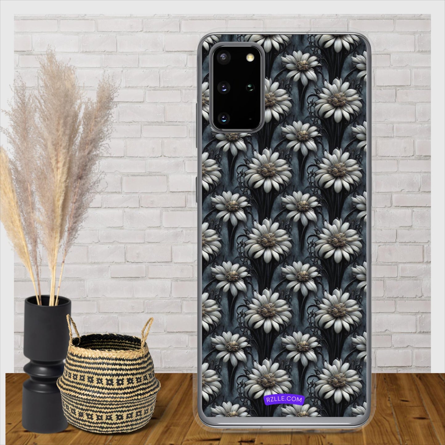 Gothic Flowers Pattern Clear Case for Samsung®