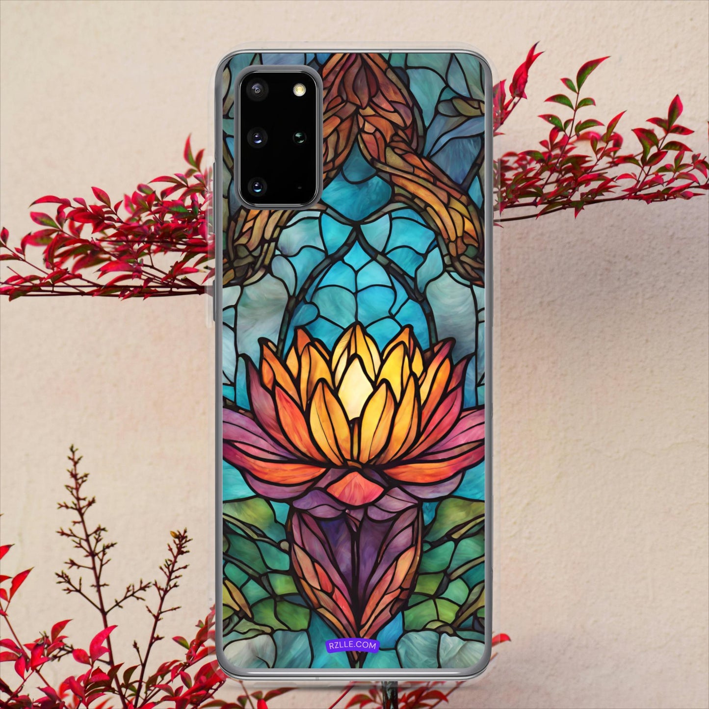 Stained Glass Lotus Flower Clear Case for Samsung®