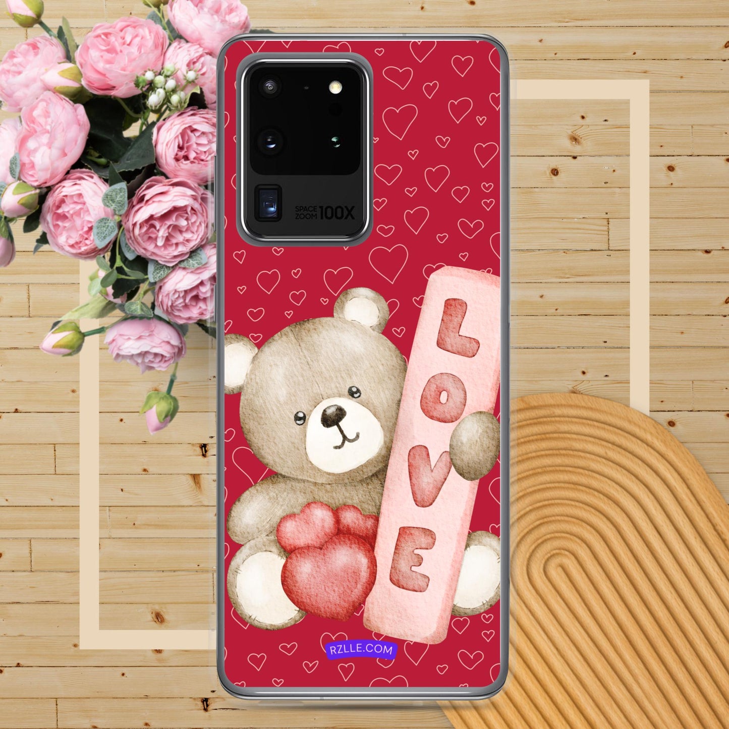 Bear Love & Hearts Samsung® Galaxy Clear Phone Case