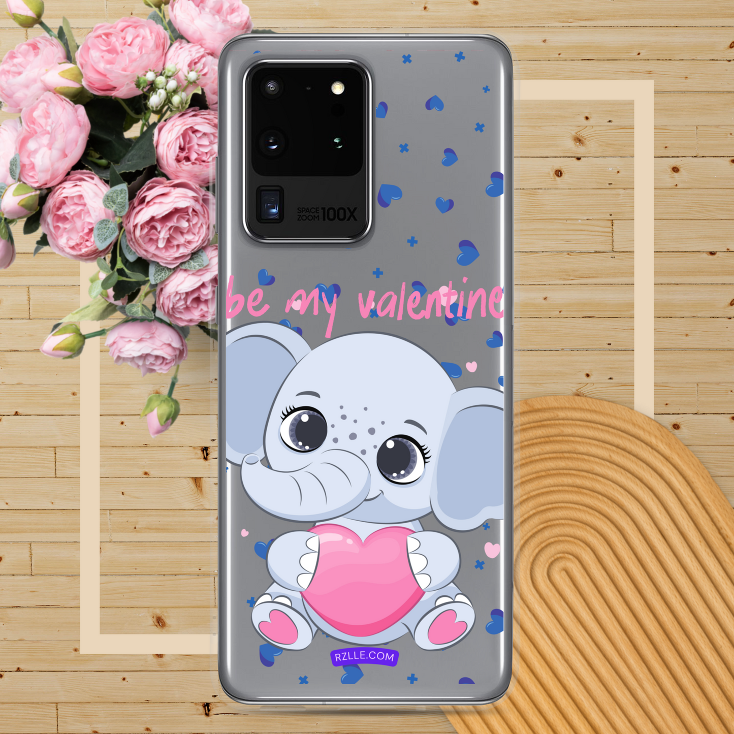 Cute Elephant Be My Valentine Samsung® Galaxy Clear Phone Case