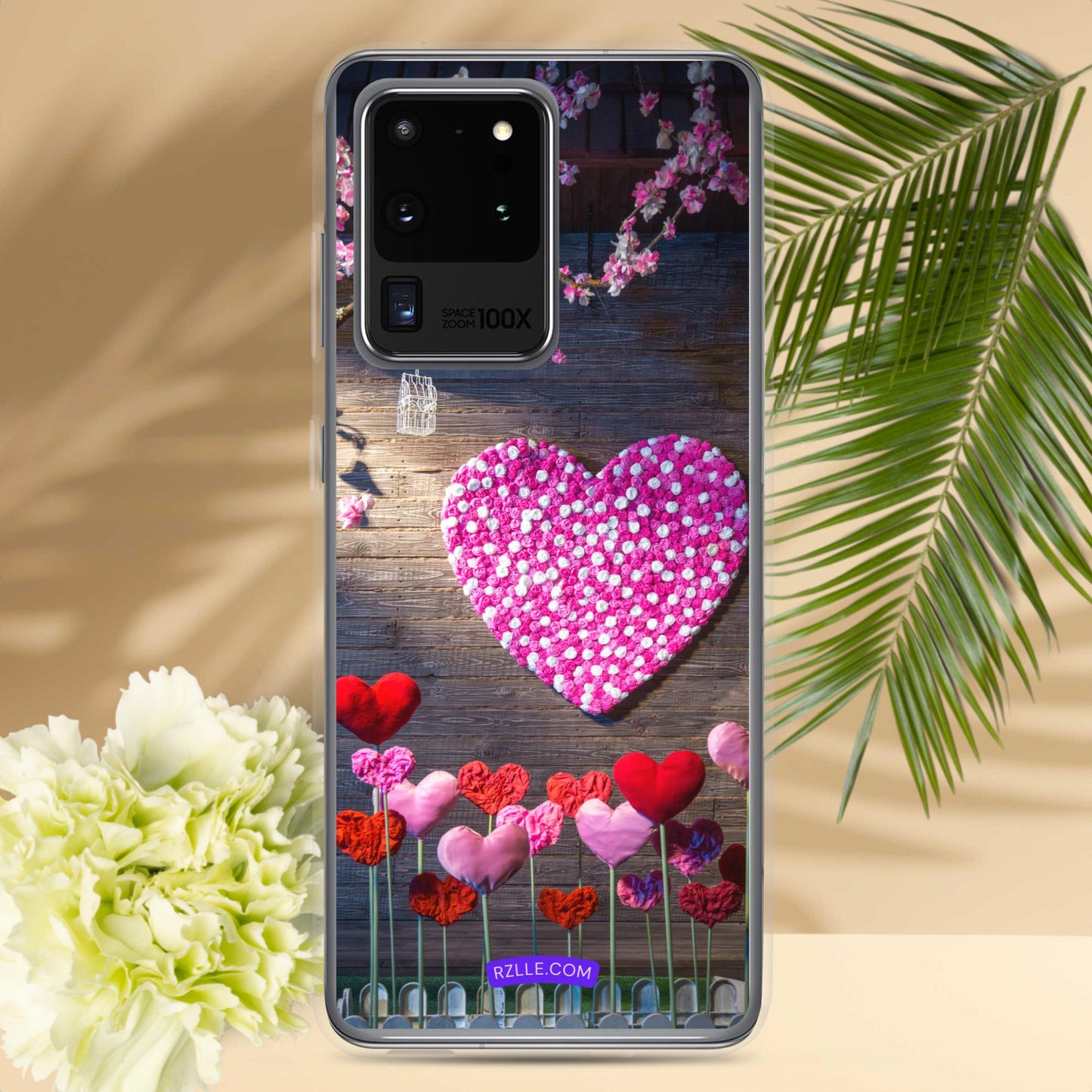 Red & Pink Hearts Samsung® Galaxy Clear Phone Case