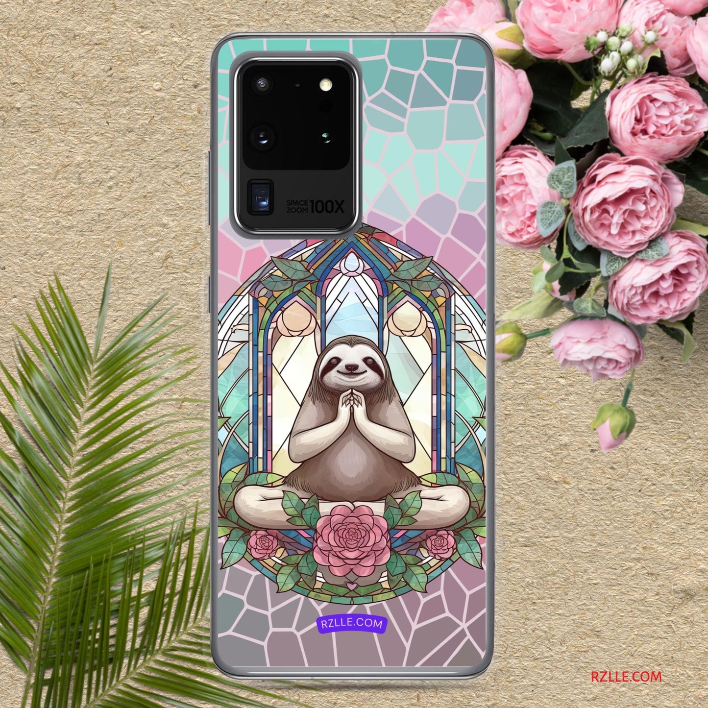 Sloth Stained Glass Samsung® Galaxy Clear Phone Case