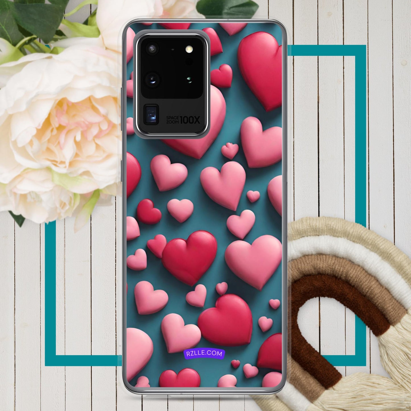 Clay Hearts Samsung® Galaxy Clear Phone Case