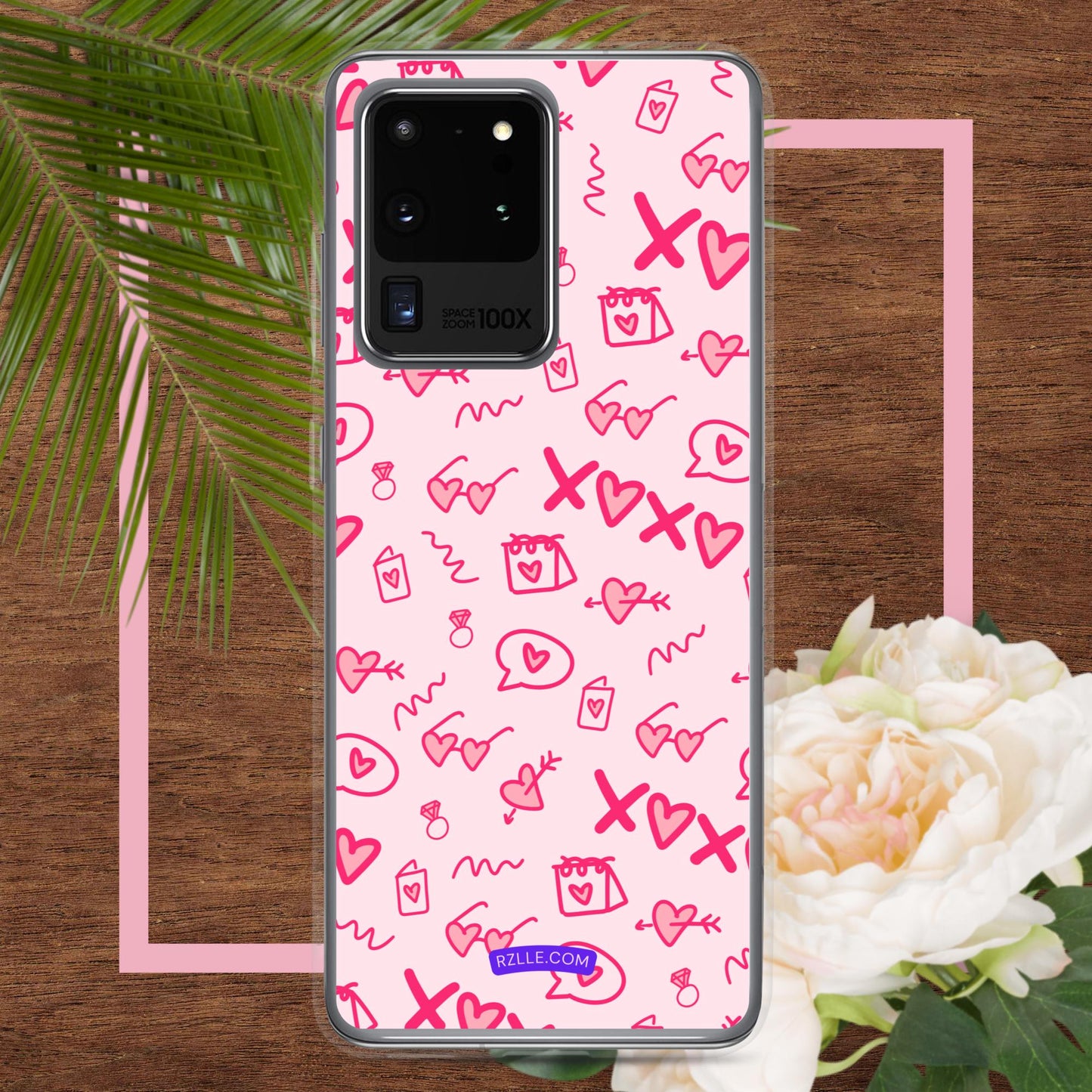 Hearts Doodle Samsung® Galaxy Clear Phone Case