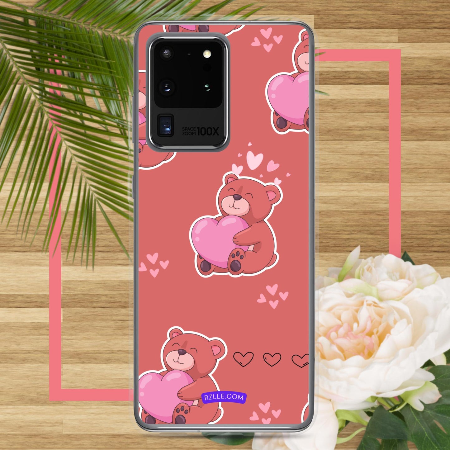 Bear Hug Heart Samsung® Galaxy Clear Phone Case