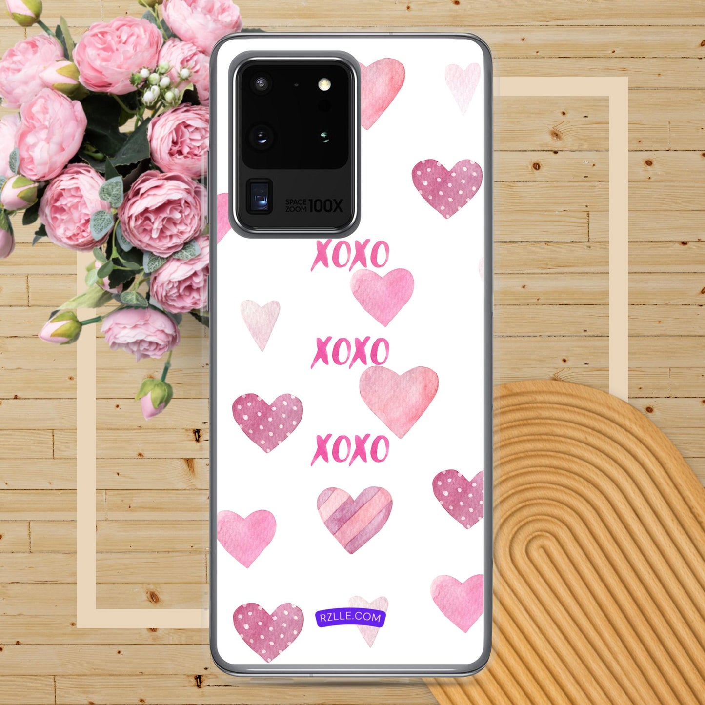 XOXO Pink Hearts Samsung® Galaxy Phone Case