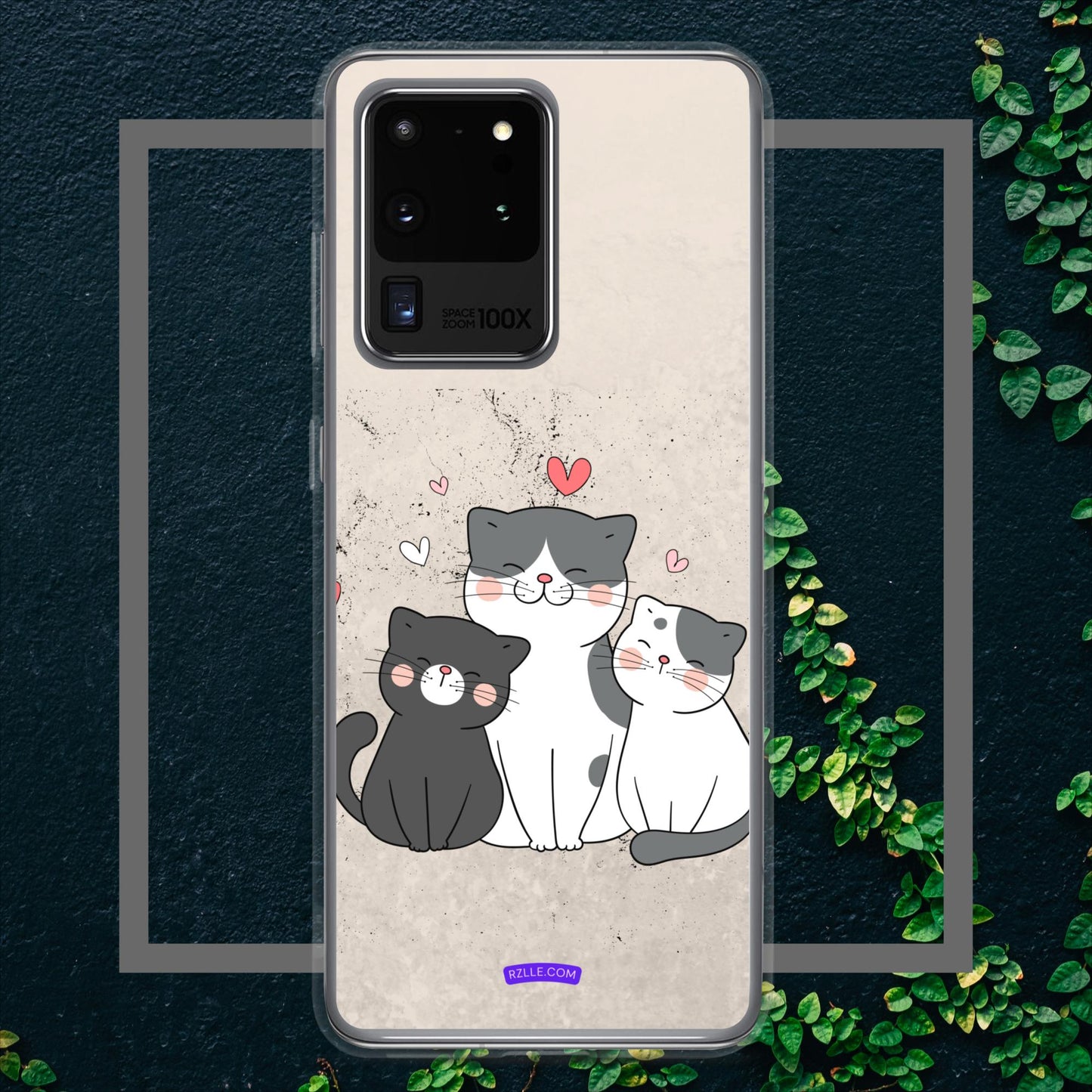 Cute Trio Cats Clear Case for Samsung Galaxy Phones