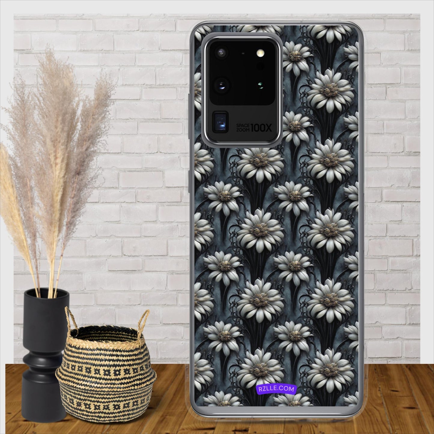 Gothic Flowers Pattern Clear Case for Samsung®