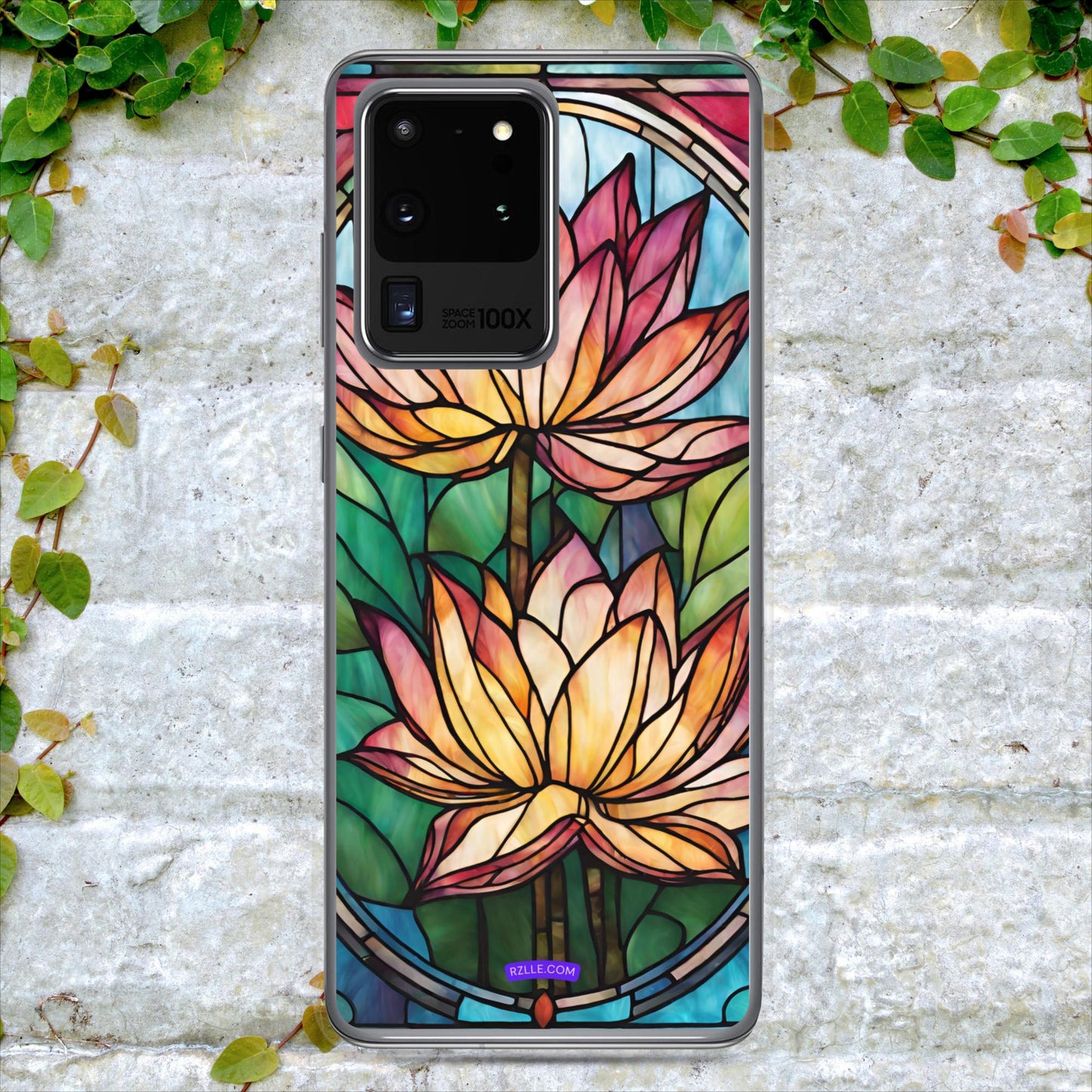 Pink Lotus Stained Glass Clear Case for Samsung®