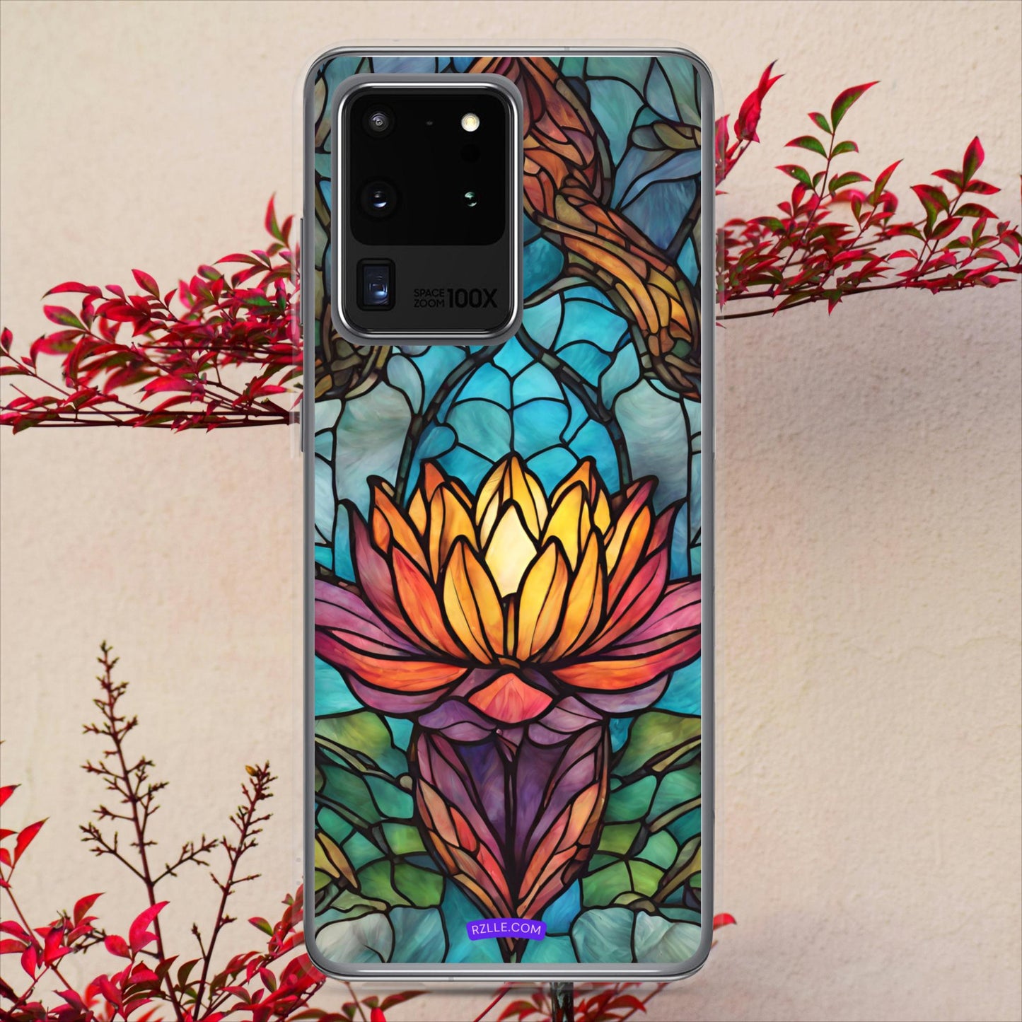 Stained Glass Lotus Flower Clear Case for Samsung®