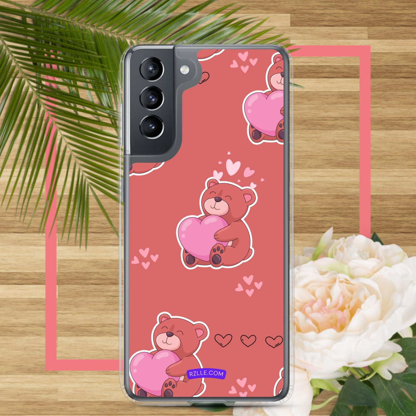 Bear Hug Heart Samsung® Galaxy Clear Phone Case