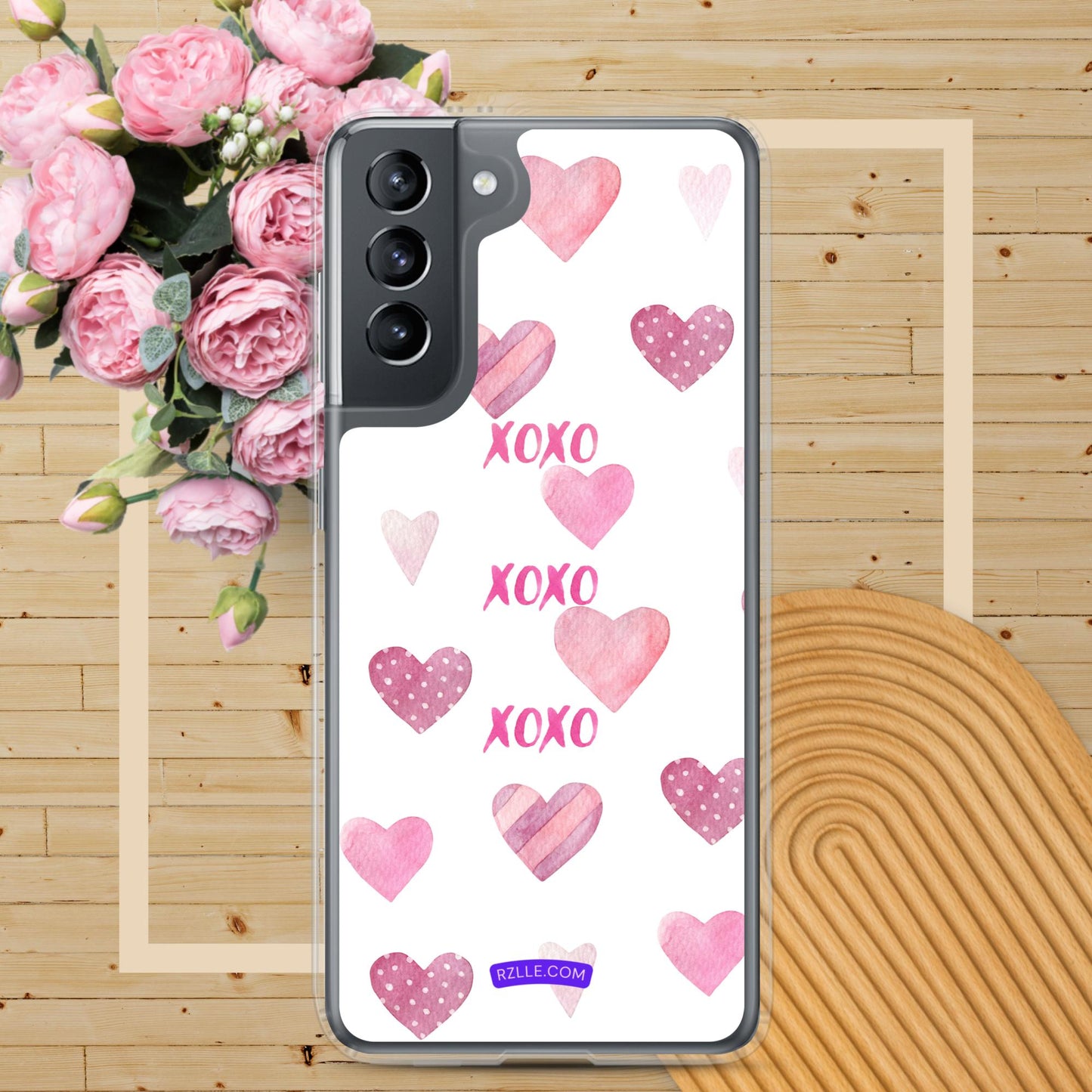 XOXO Pink Hearts Samsung® Galaxy Phone Case