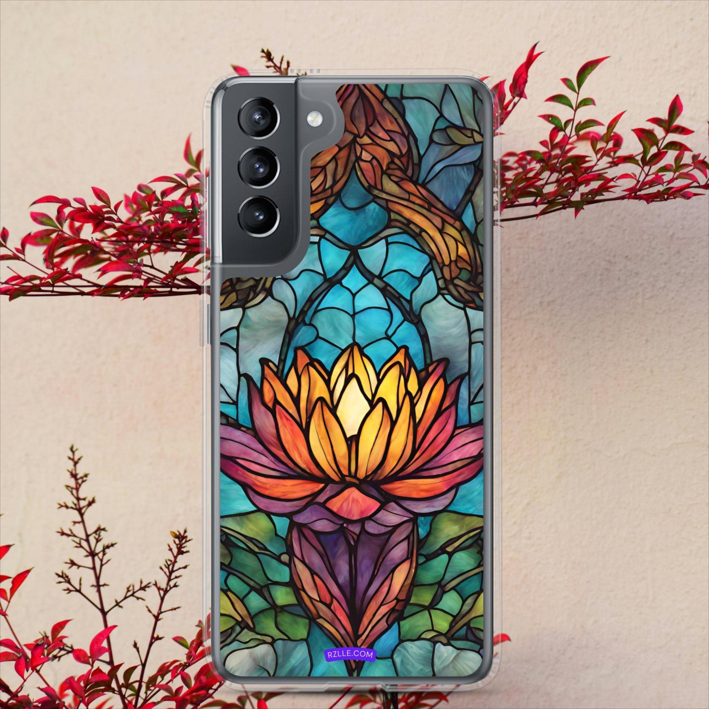 Stained Glass Lotus Flower Clear Case for Samsung®