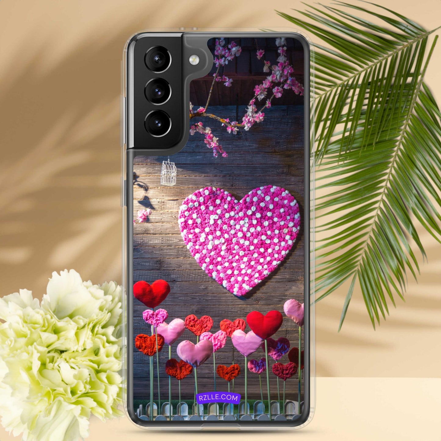 Red & Pink Hearts Samsung® Galaxy Clear Phone Case