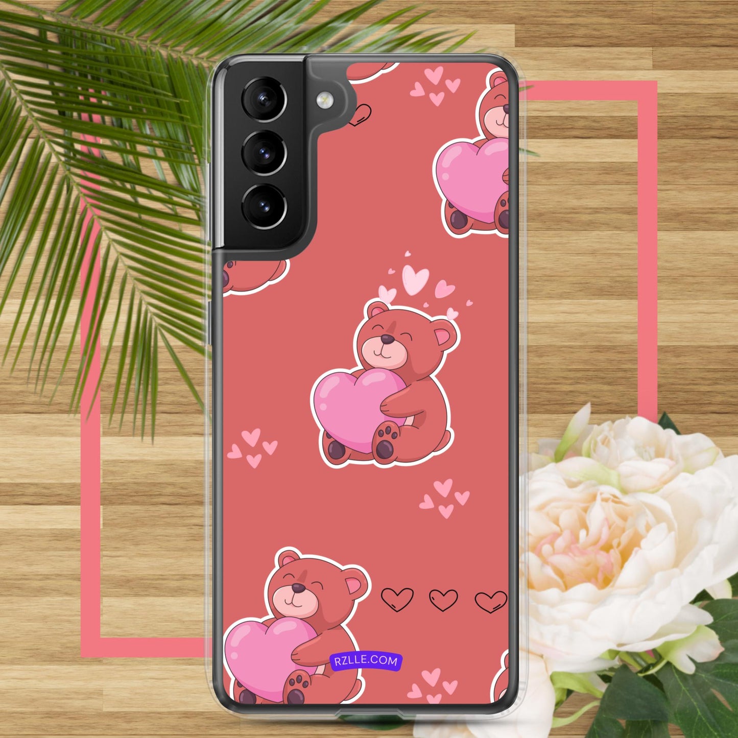 Bear Hug Heart Samsung® Galaxy Clear Phone Case