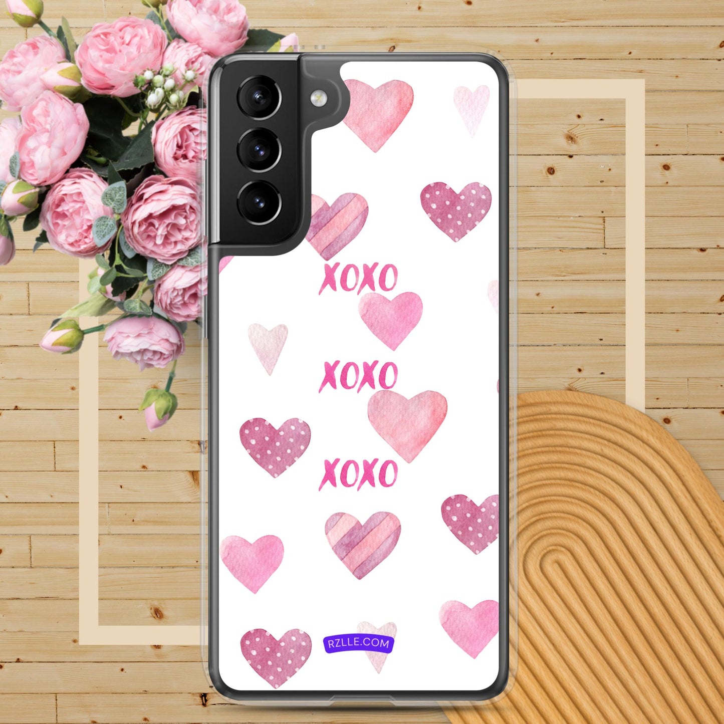 XOXO Pink Hearts Samsung® Galaxy Phone Case