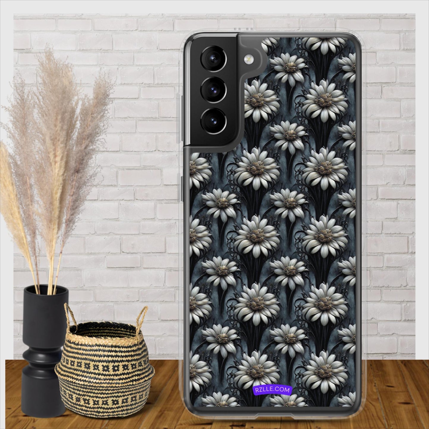 Gothic Flowers Pattern Clear Case for Samsung®