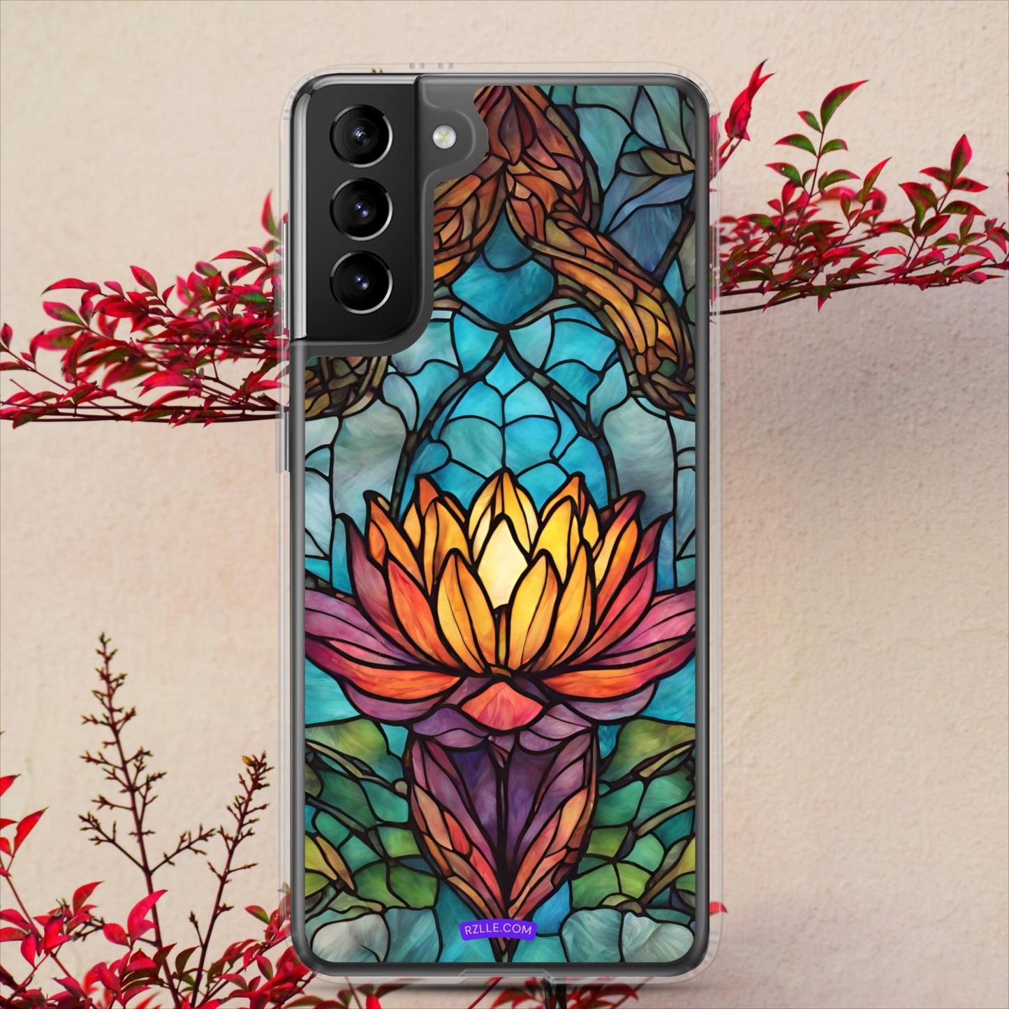 Stained Glass Lotus Flower Clear Case for Samsung®