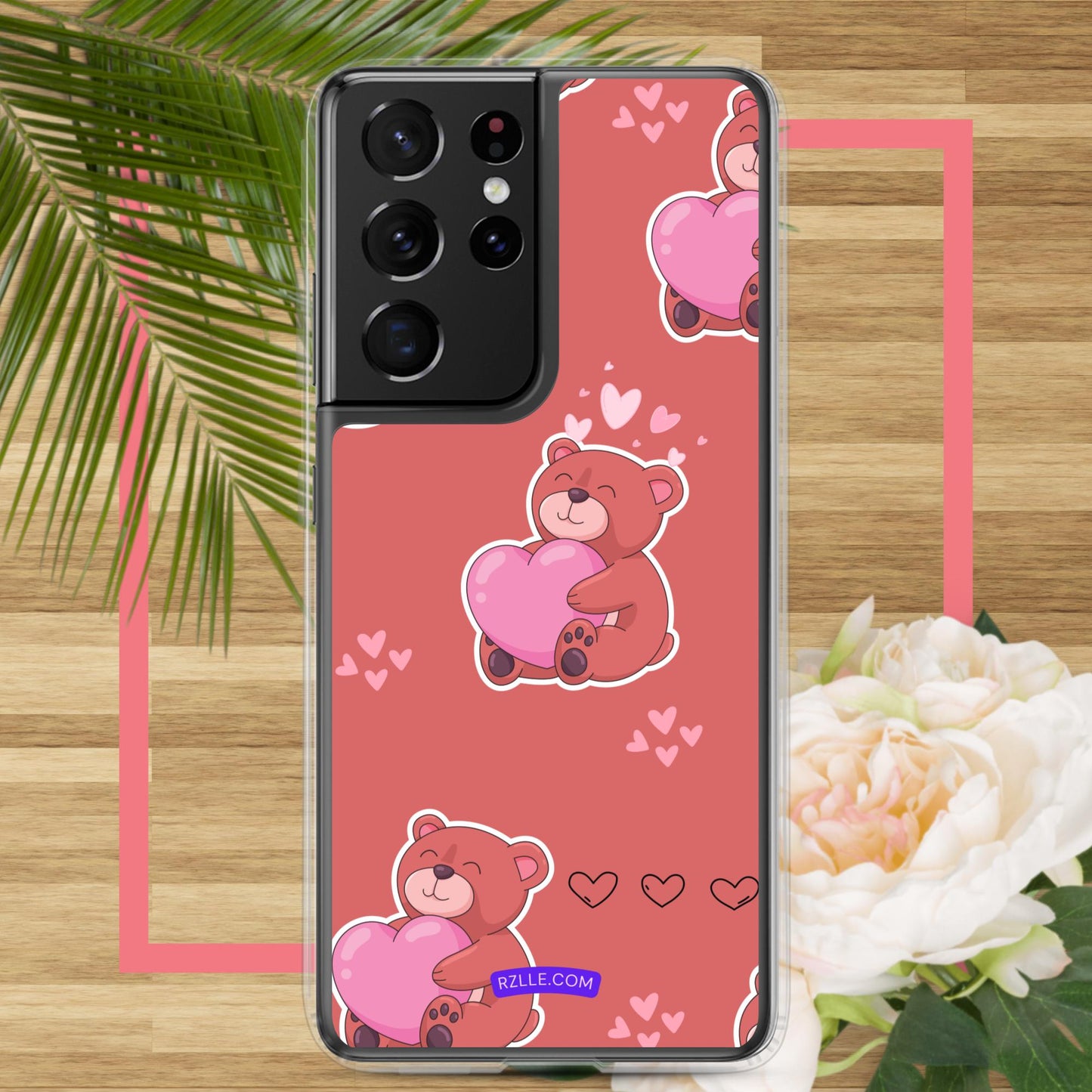 Bear Hug Heart Samsung® Galaxy Clear Phone Case