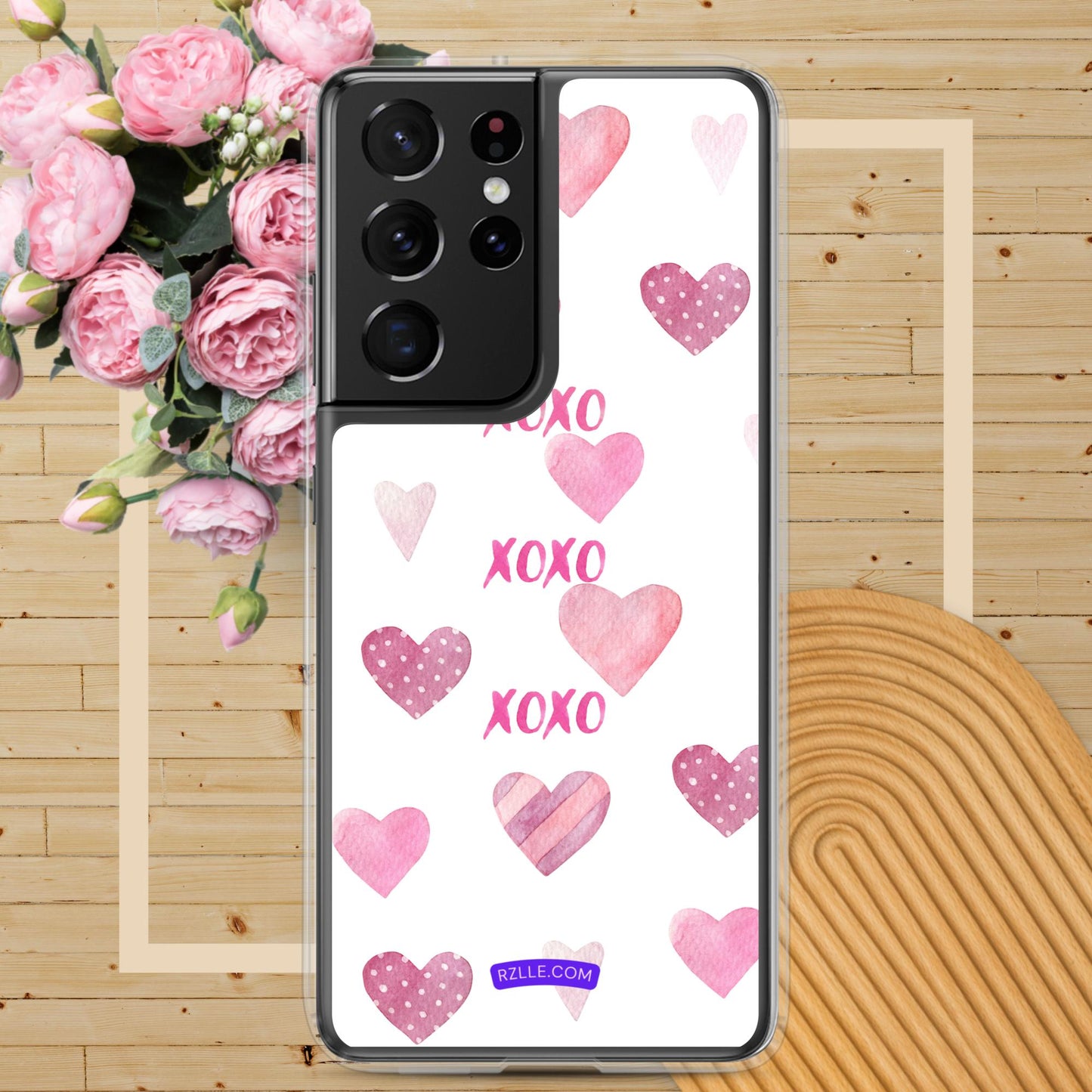 XOXO Pink Hearts Samsung® Galaxy Phone Case