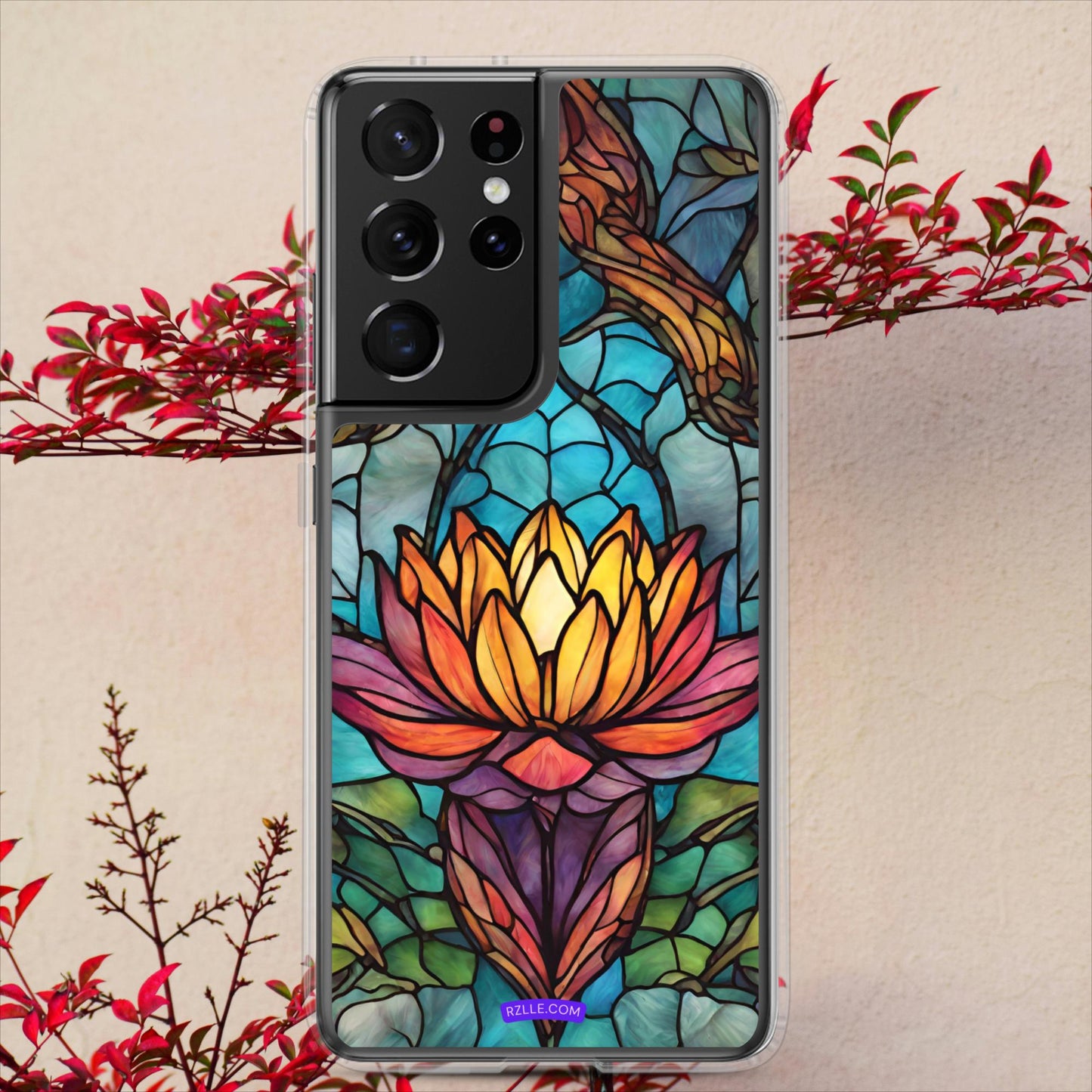 Stained Glass Lotus Flower Clear Case for Samsung®