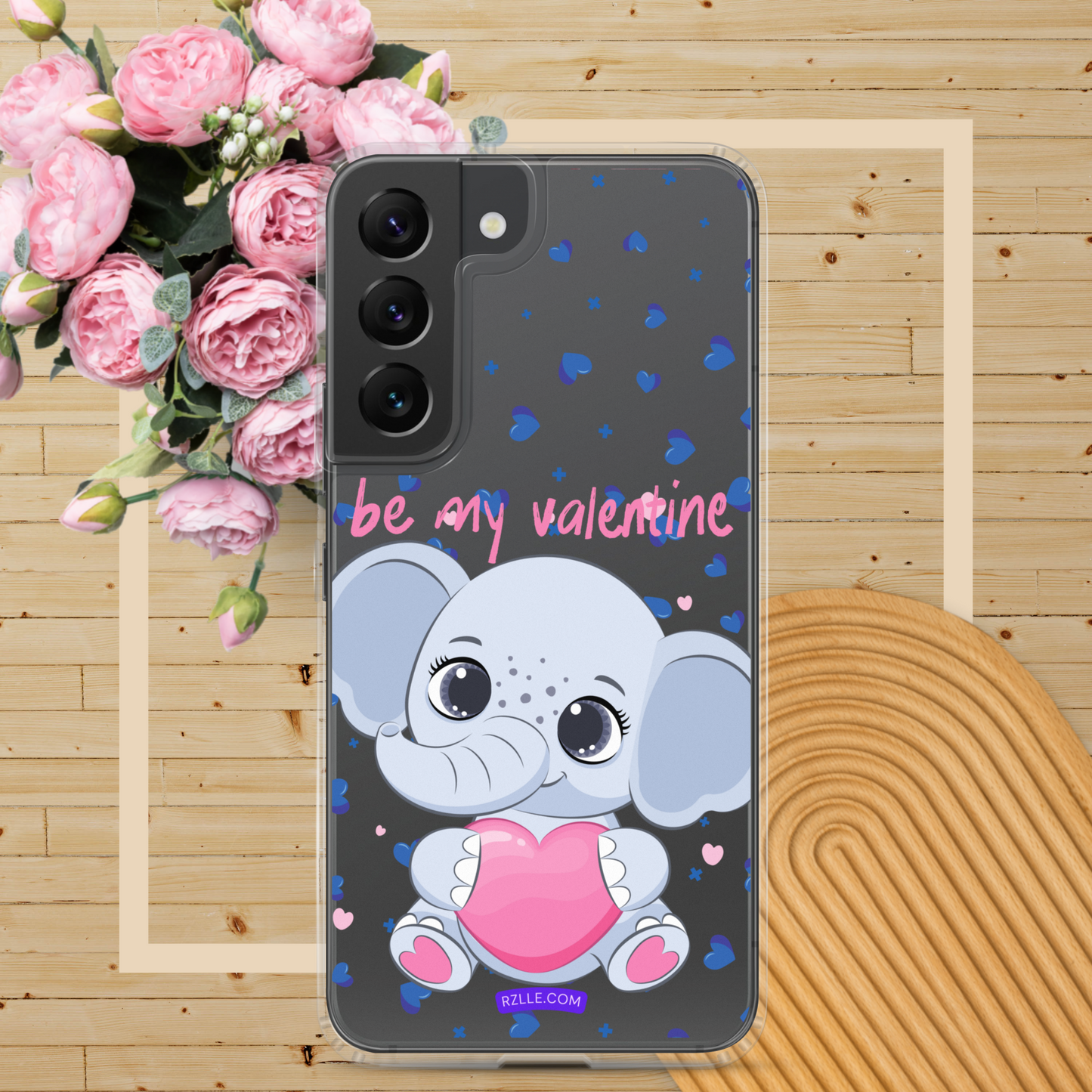 Cute Elephant Be My Valentine Samsung® Galaxy Clear Phone Case