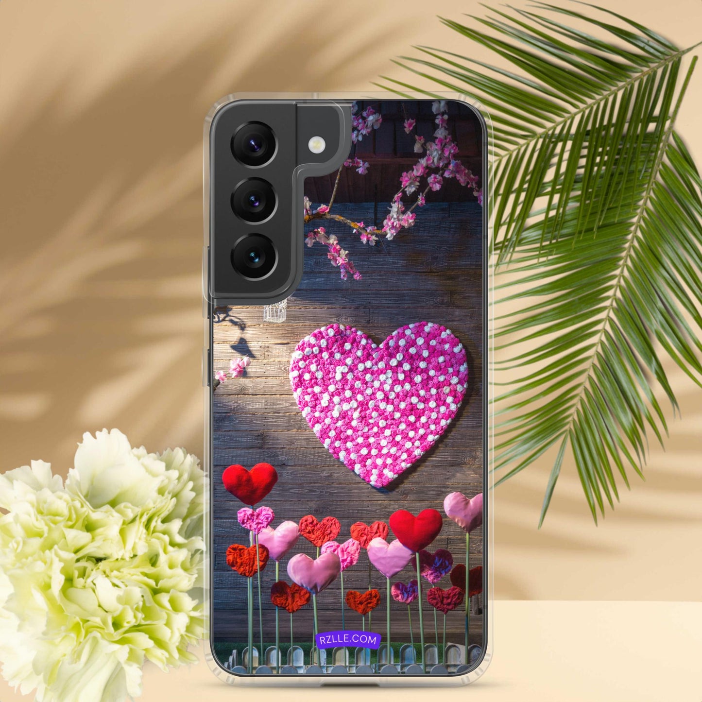 Red & Pink Hearts Samsung® Galaxy Clear Phone Case