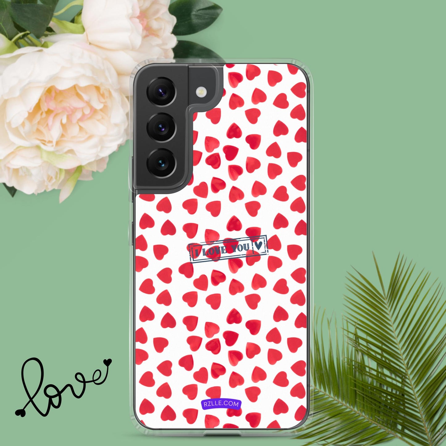 Little Red Hearts Samsung® Galaxy Clear Phone Case