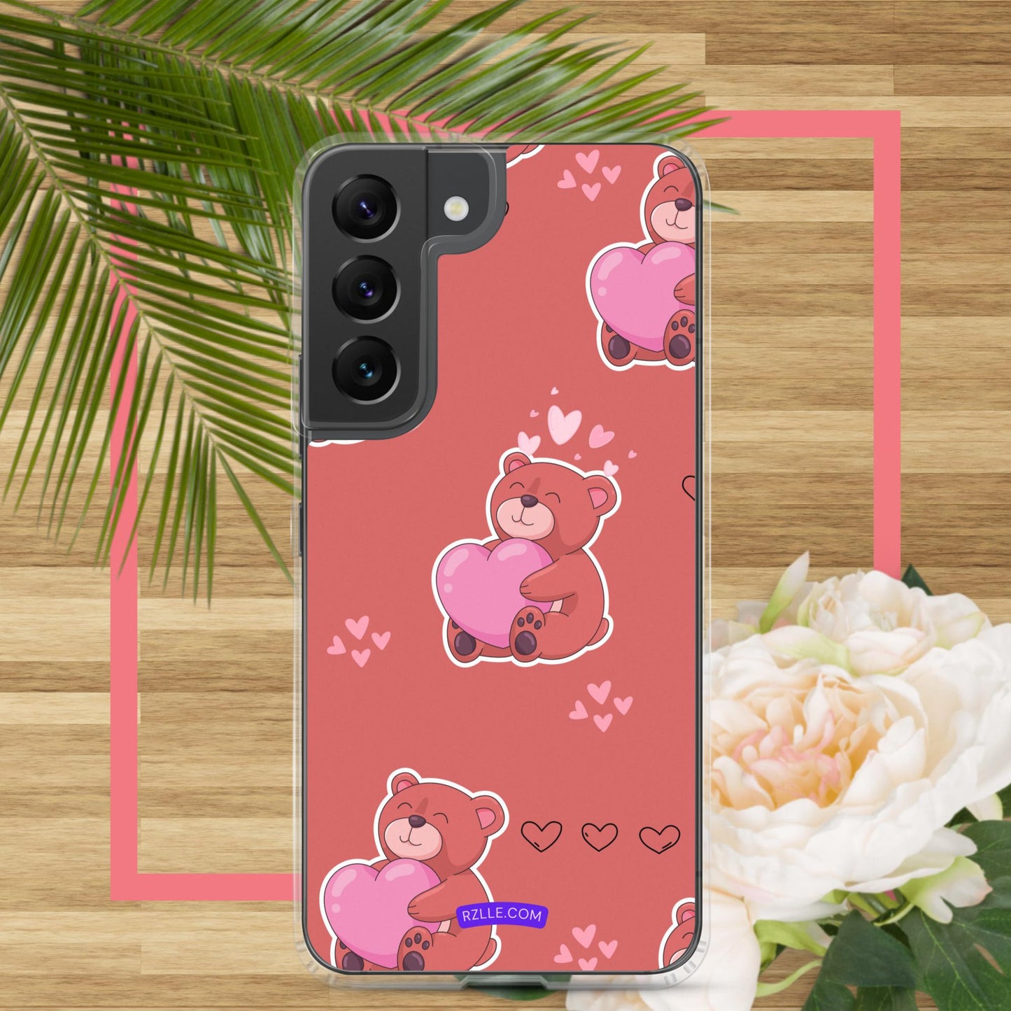 Bear Hug Heart Samsung® Galaxy Clear Phone Case