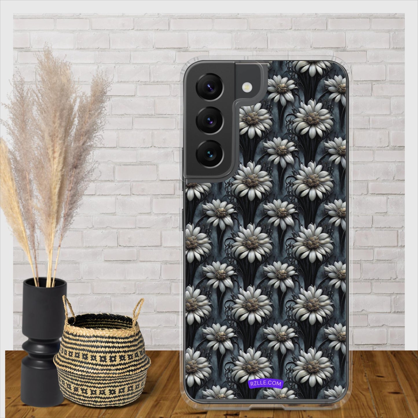 Gothic Flowers Pattern Clear Case for Samsung®